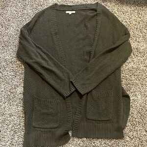 LA Hearts Green Cardigan